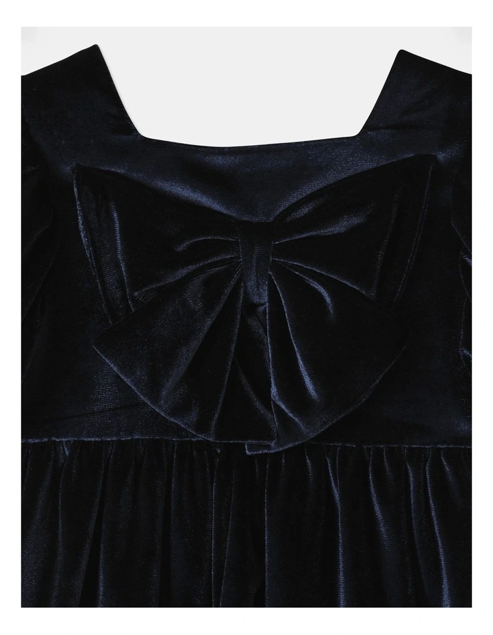 Charlotte Bow Dress In Navy