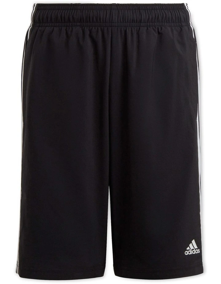 Essentials 3 Stripes Woven Shorts in Black