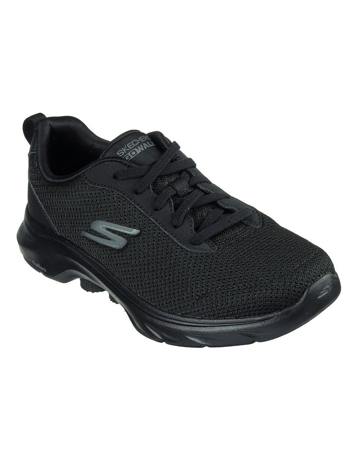 Go Walk 7 Clear Path Sneakers in Black