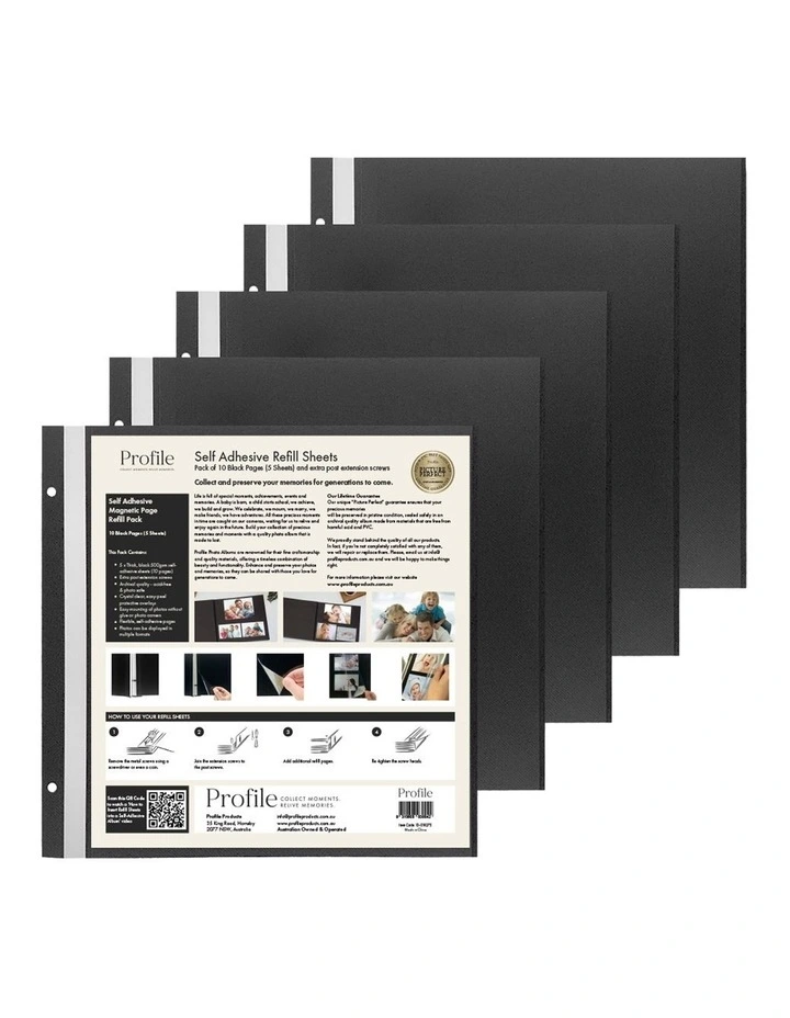 Self-Adhesive Refill Pack 375x300 in Black