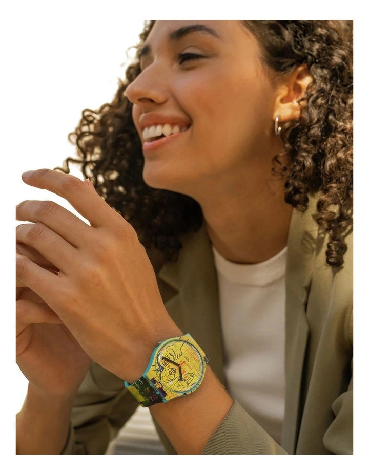 Hollywood Africans By Jean-michel Basquiat Watch in Yellow