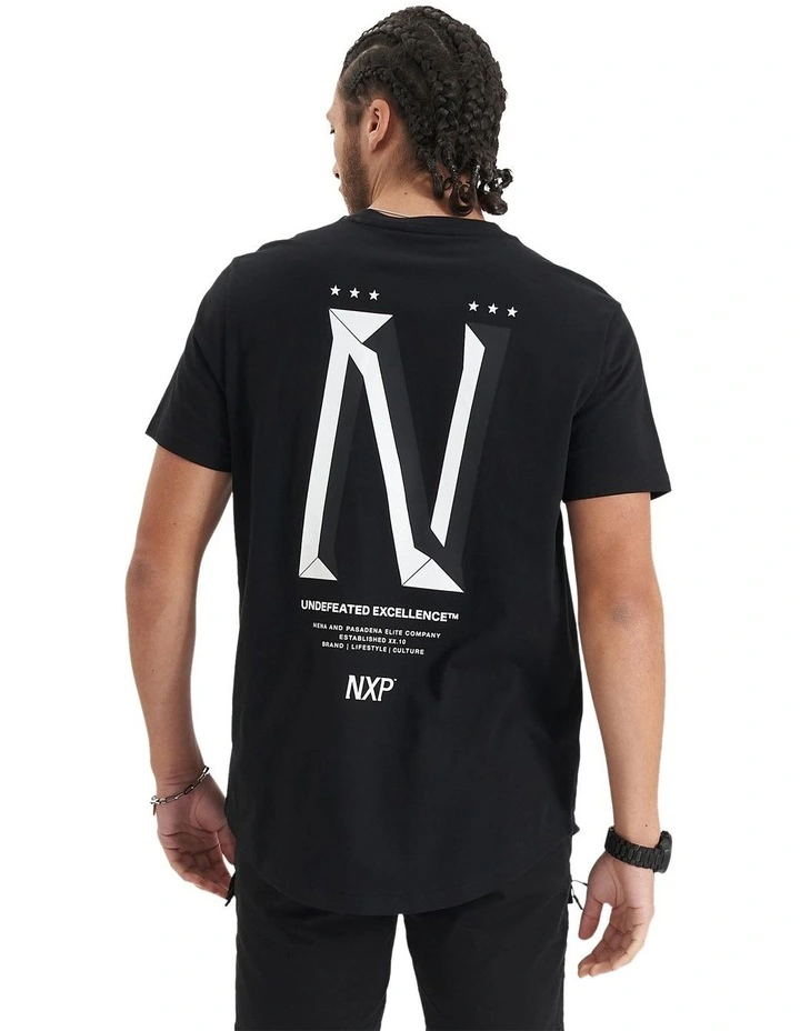 Alliance Dual Curved T-shirt in Jet Black