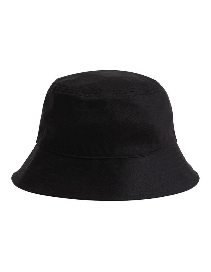 Logo Embroidery Bucket Hat in Black
