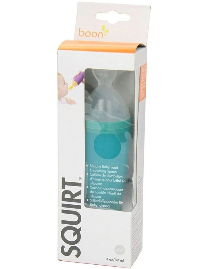 Squirt Blue Silicone Food Feeding Dispensing Spoon/Utensils Baby/Toddler