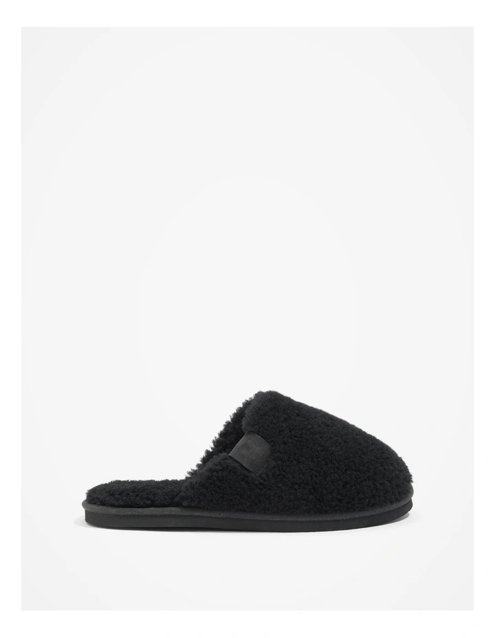 Australian Made Teddy Shearling Slip-on in Black