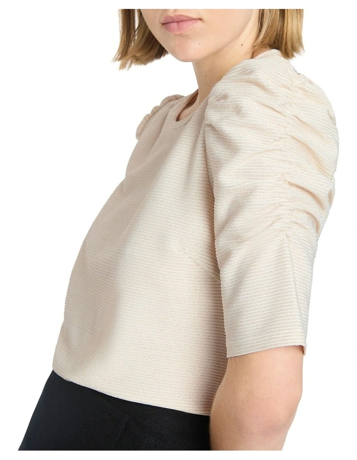 Tegan Puff Sleeve Top in Ivory