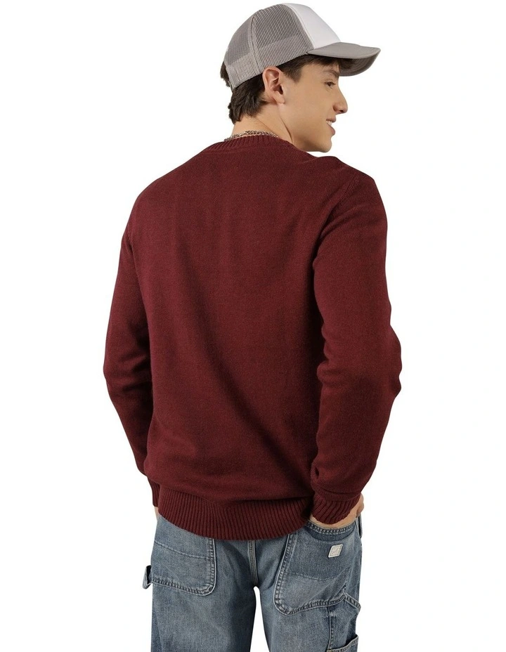 Super Soft Crew Neck Sweater in Maroon