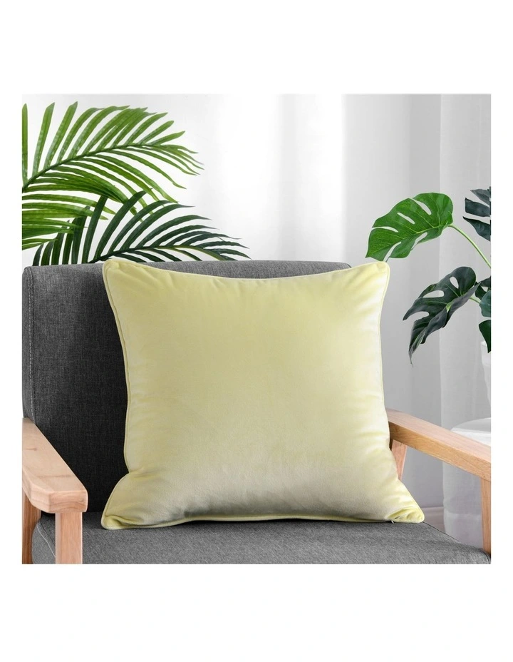 Bronte Velvet Cushion 45x45cm in Green Tea