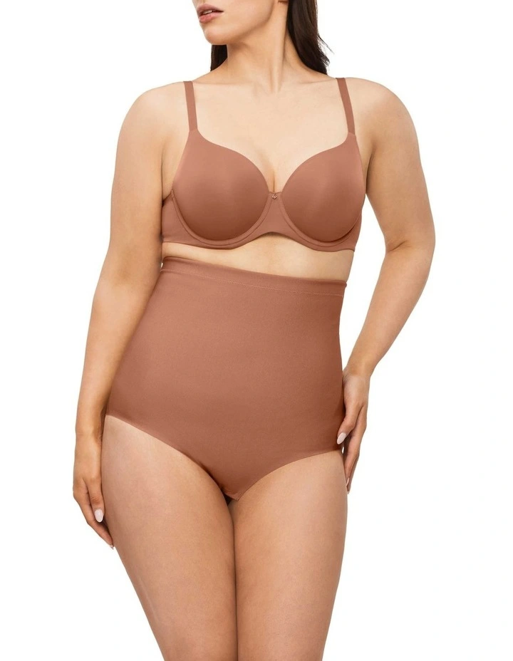X-Factor High Waisted Brief in Cocoa