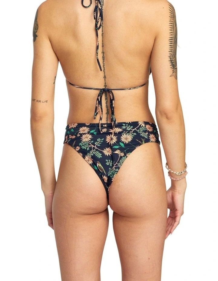 Byrd High Rise Cheeky Bikini Bottom in Blue
