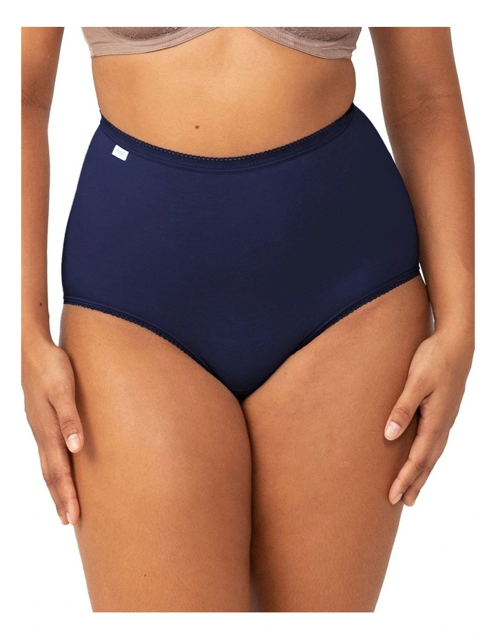 Maxi Brief 2 Pack in Dark Navy/Beige