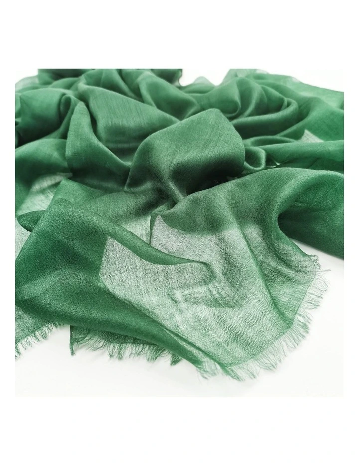 Cashmere Lightweight Shawl in Emerald