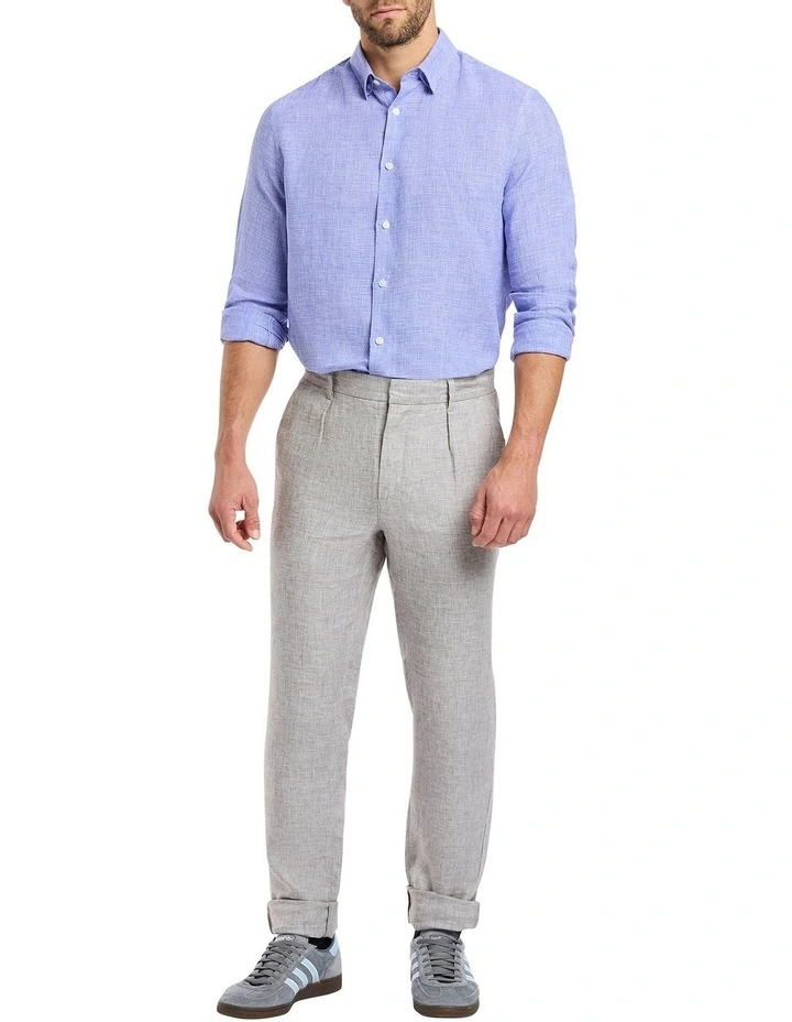Freddie Linen Shirt in Blue