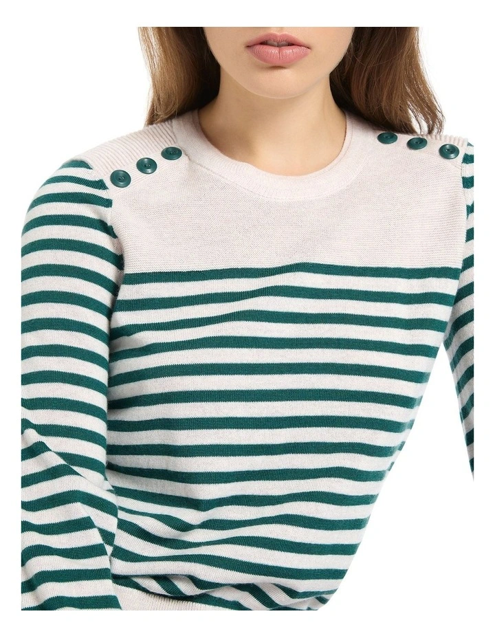 Marley Merino Button Knit in Multi