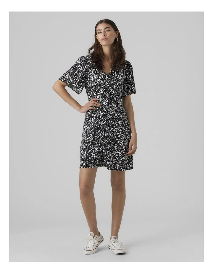 Alba Printed Dress in Black
