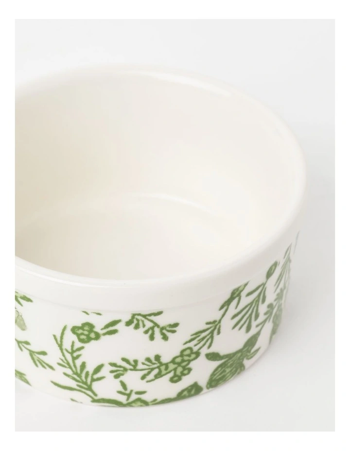 Garden to Table Floral Ramekin 10x10x5cm in Green