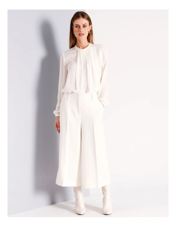 Double Crepe Culotte in Ecru