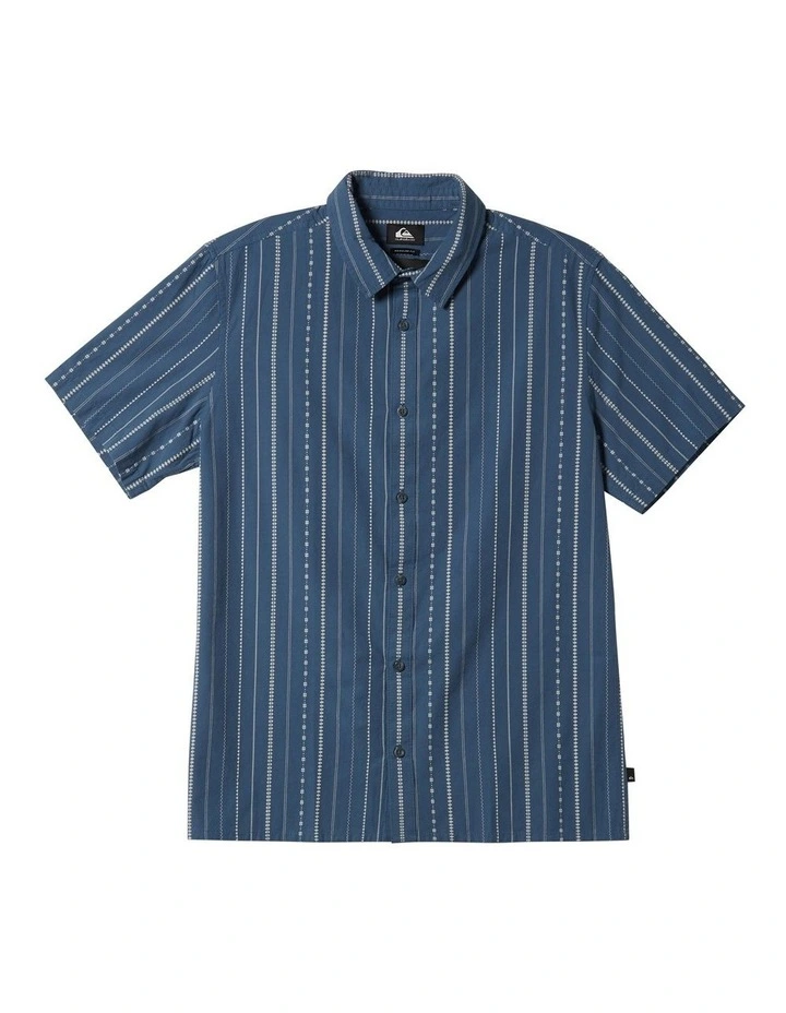 Pacific Stripe Short Sleeve Shirt in Berring Sea
