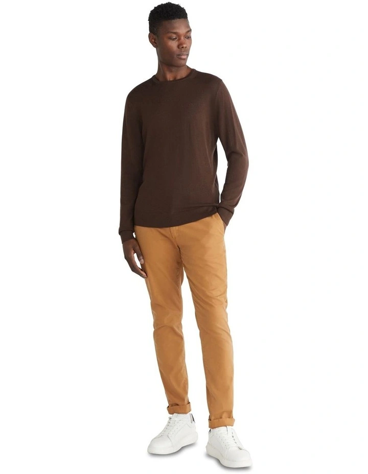 Merino Crew Neck Knit in Green