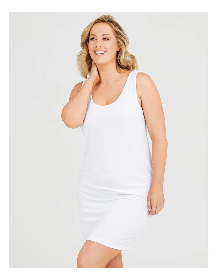 Luna Base Slip Body Dress in White