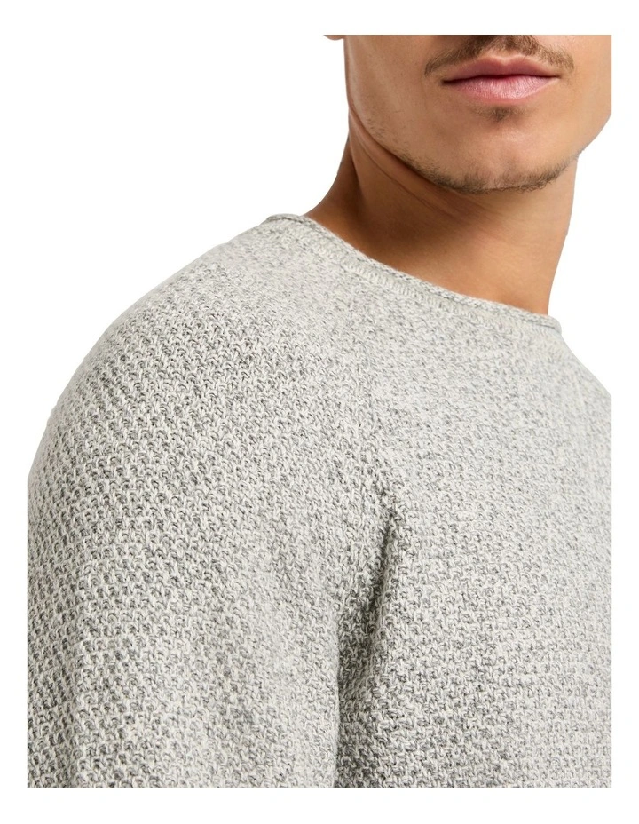 Jack Melange Knit Sweater in Silver