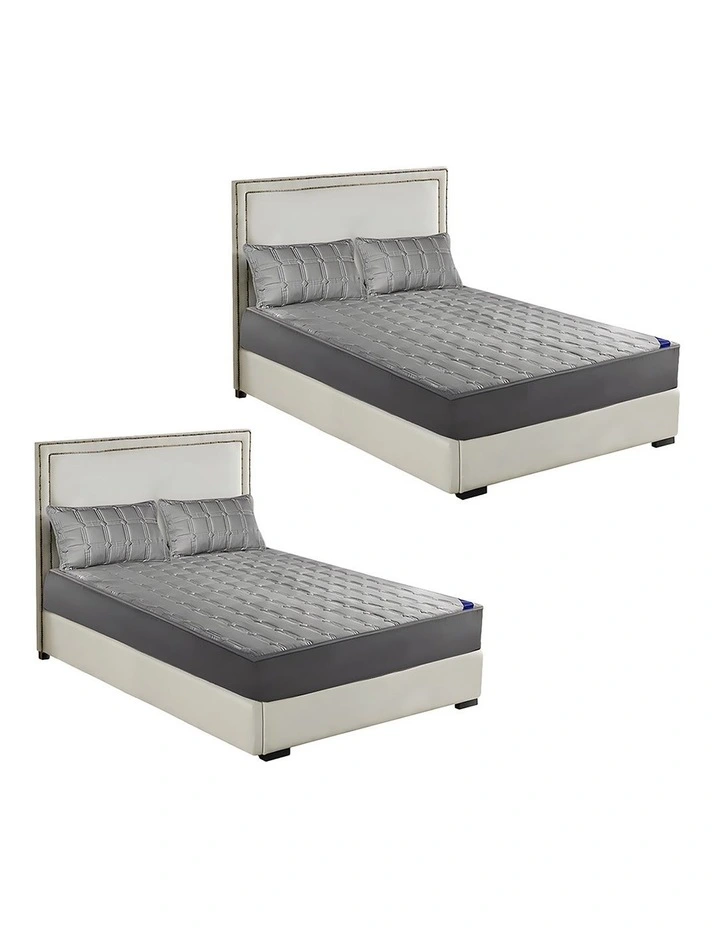Bed Spread Sheet Protector with Pillow Covers 183cm in Grey