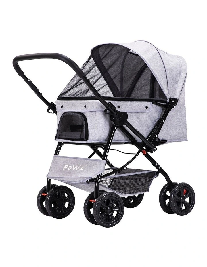 Large Pet Stroller 4 Wheels Pram in Purple