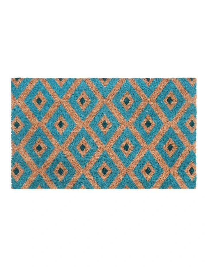 Kimberley Blue PVC Backed Coir Doormat 45x75 cm