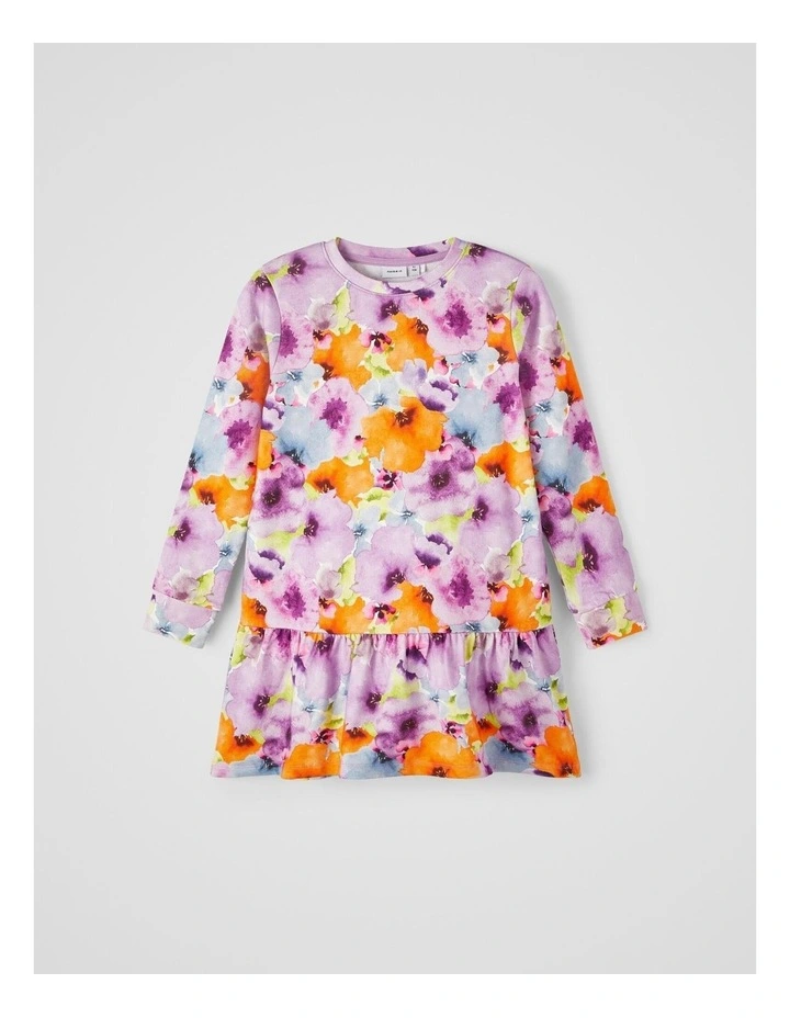 Lalea Loose Sweat Dress in Violet Tulle
