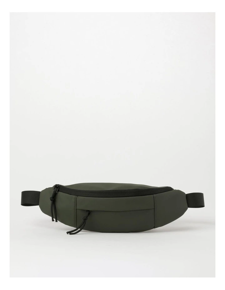 Rubberised Bum Bag in Khaki