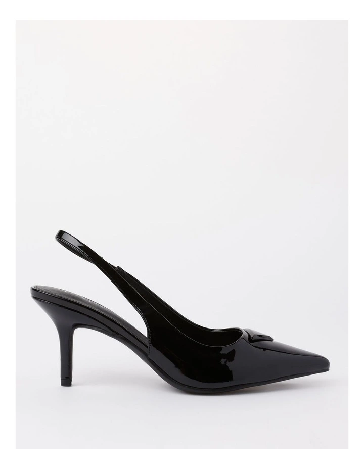 Larissa Heeled Shoe in Black Patent