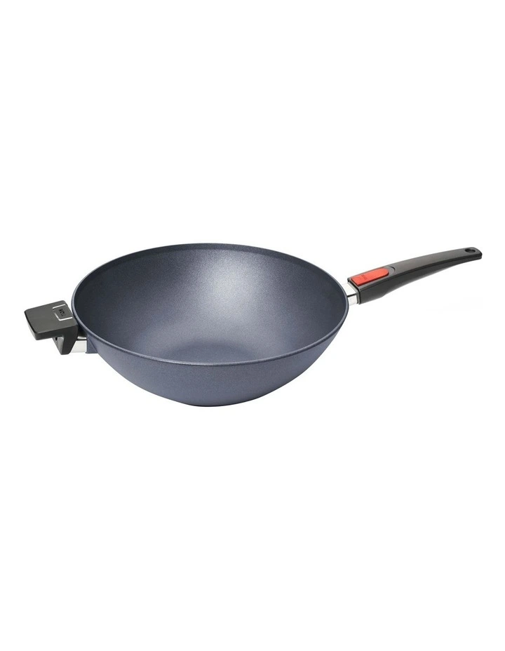 Diamond Lite Detachable Handle Induction Wok 34cm With Lid Boxed in Grey