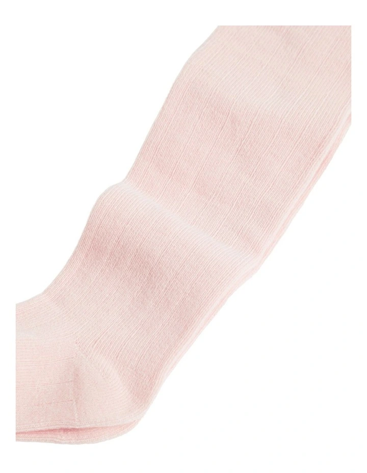 Rib Full Length Tight in Pink