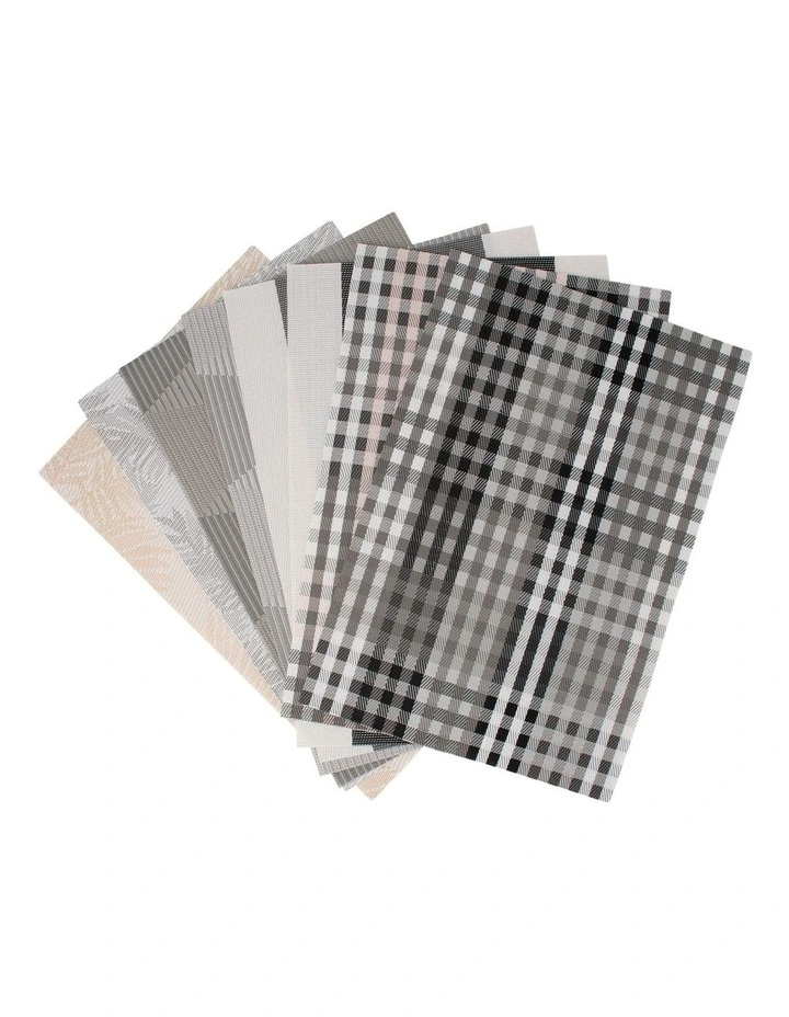 Table Accents Placemat 45x30cm in Light Grey Check