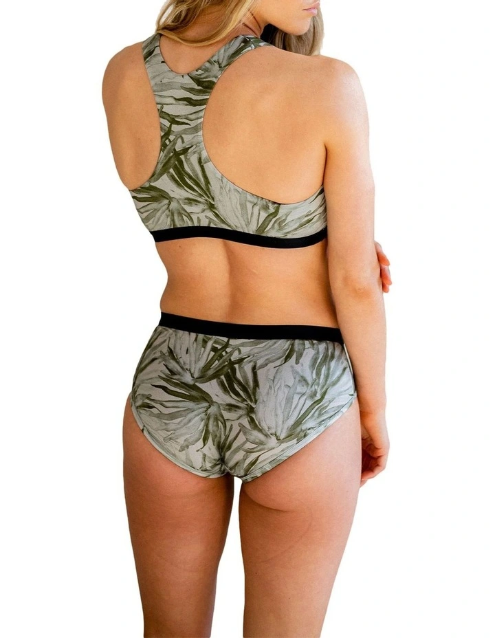 Fan Palm Bamboo Underwear in Green