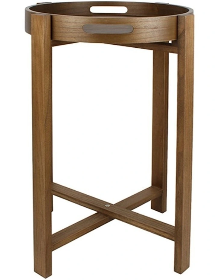 Minlaton Pauwolnia Wood Table 60x44cm in Brown
