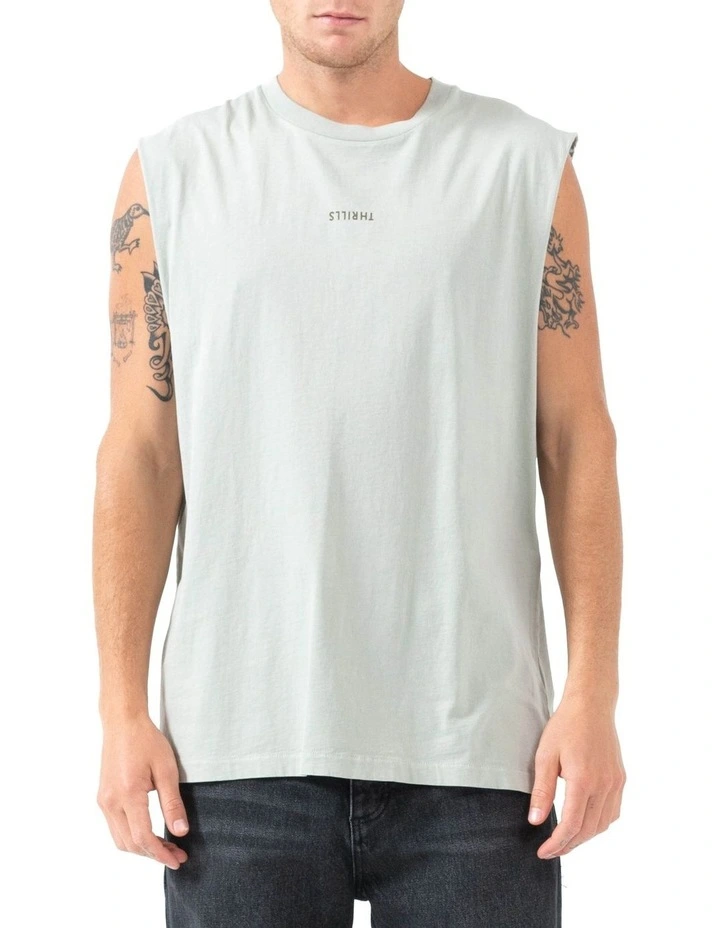 Minimal Merch Fit Muscle Tee in Sage Grey