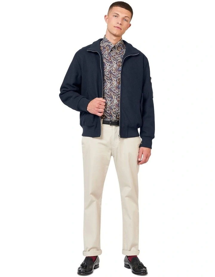Utility Funnel Jacket in Blue