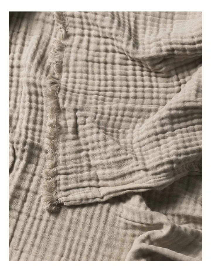Crinkle Throw in Feather