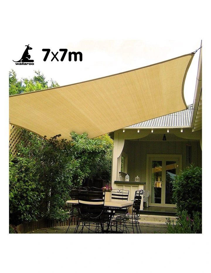 7x7m Rectangular Sail Shade Sand