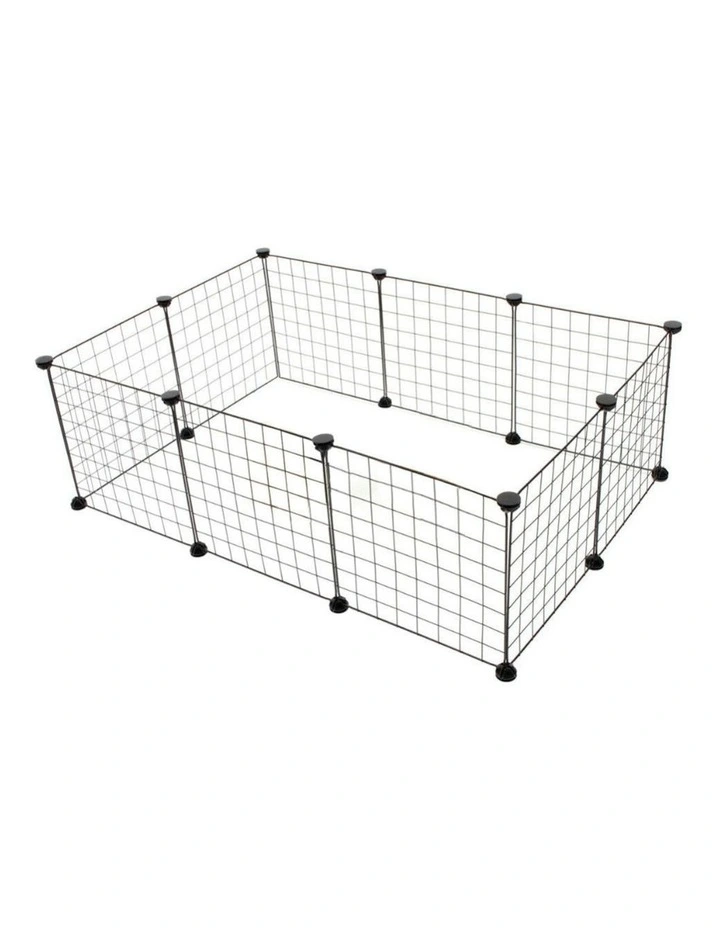 Multifunctional Aluminium Easy Assembly Small Pet Playpen in Black