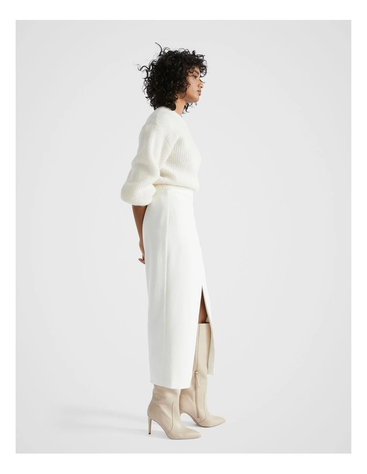 Wool Blend Easy Knit in Cloud Cream