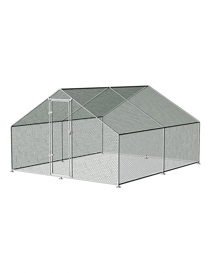 Chicken Coop Walk In Cage 3mx4mx2m in Silver