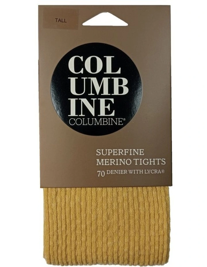 Superfine 70D Merino Texture Tights in Mustard