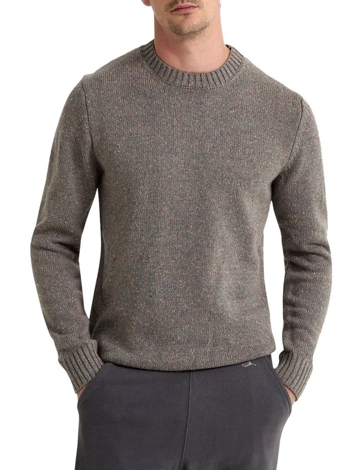 Bently Donegal Crew Neck Knit Top in Grey