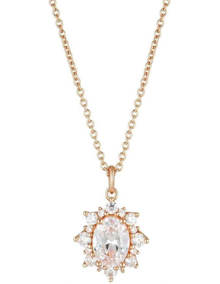 Iconic Bridal Eloise Rose Gold Pendant Necklace