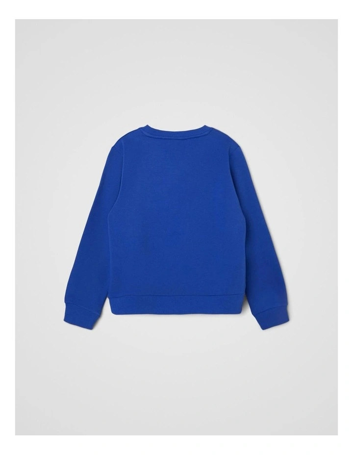 Nacute Long Sleeve Printed Top in Dazzling Blue