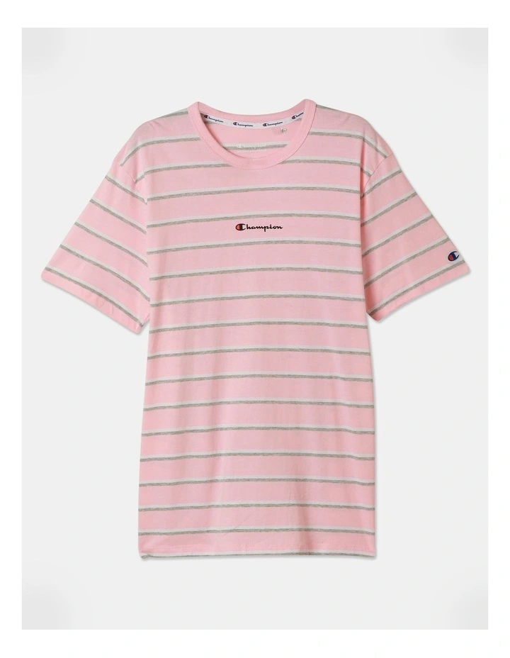 Script Tee in Stripe 5Z4