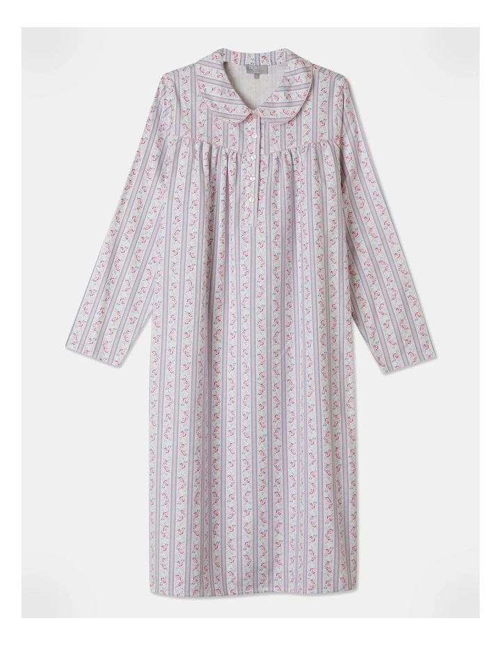 Flannelette Mid-Length Nightie in Assorted