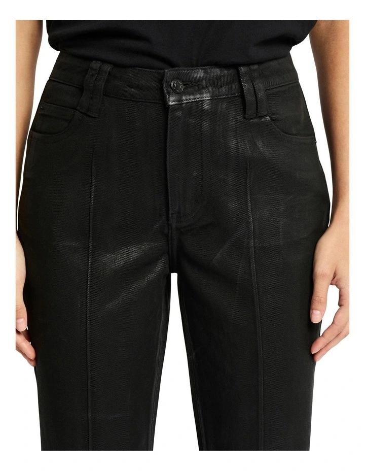 Minx Skinny Denim Jeans in Black Waxy